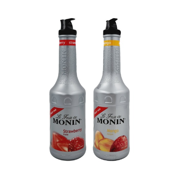 MONIN 퓨레 모음 1L/딸기/바나나/키위/망고/체리/코코넛