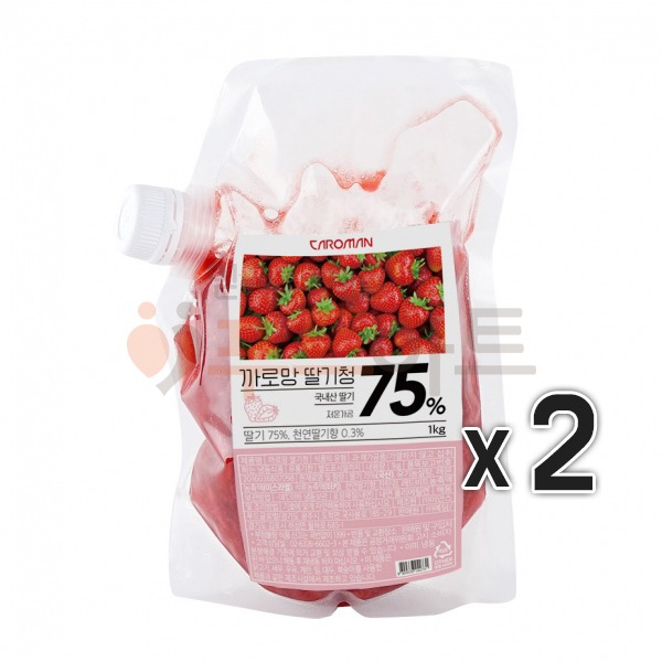 까로망 딸기청 1kg 2개 냉동과일청 / 업체발송상품