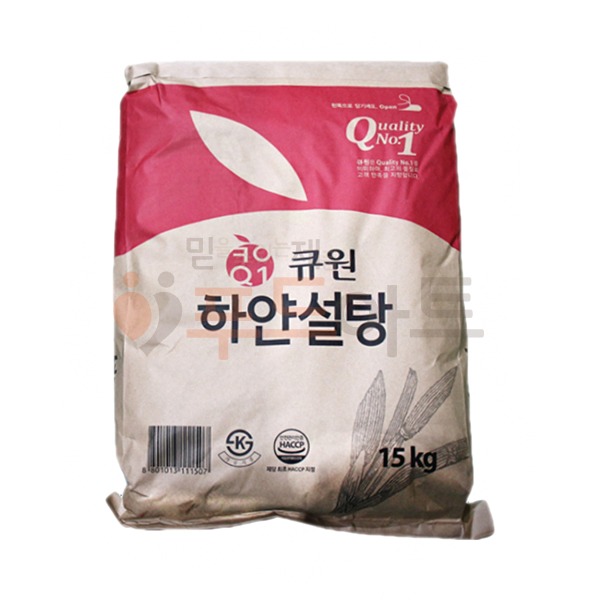 큐원 하얀설탕 15kg/백설탕/백당/흰설탕/업소용/삼양사
